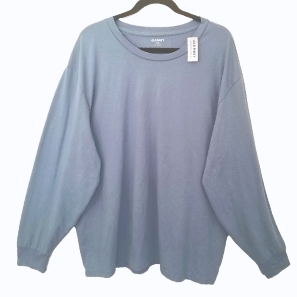 NWT Old Navy Men's Big/Tall Soft Washed Long Sleeve Crewneck Casual T-shirt XXLT
